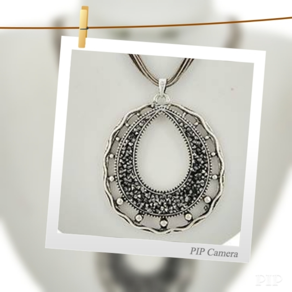 Burnished Silver Tone Necklace Set